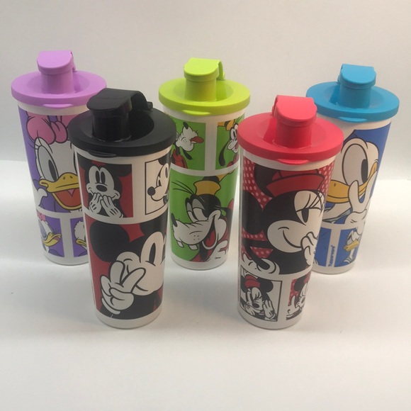 Tupperware Disney Tumbler With Flip-Top Seal Set of 5 Cup - Picture 1 of 16